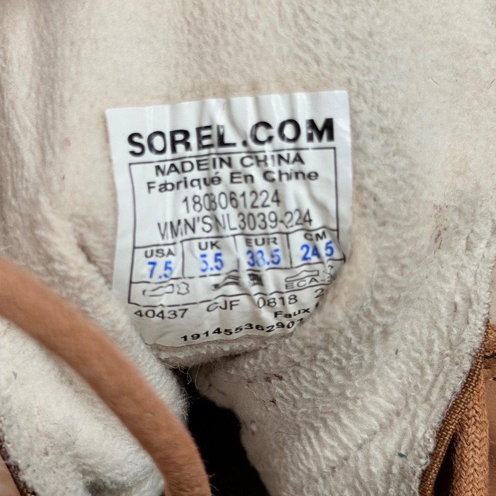 Sorel Explorer Joan Women 7.5 Brown Suede Waterproof Faux Fur Winter Boots‎ - Picture 10 of 11